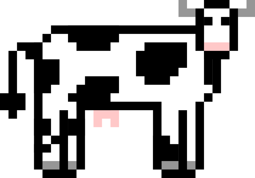 Slashee the Cow - iixel art cow image